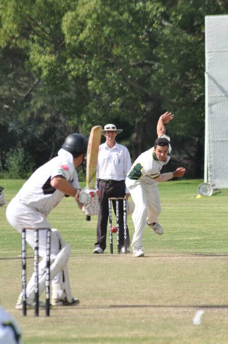 NOWRA: : Shoalhaven Ex-Servicemen’s Lain Beckett took 7/18 against Berry-Shoalhaven Heads in the Shoalhaven District Cricket Association’s first grade competition on Saturday. Photo: PATRICK FAHY
 