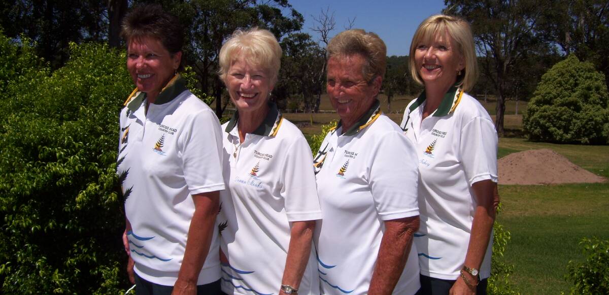 TUROSS: Denise Lidbury (Skip) Doreen Monks ,Kay McLeod and Lorraine Bird won the open section of the Far South Coast District Women’s Bowling Association Fours competition at Bodalla Bowling Club on Friday. 