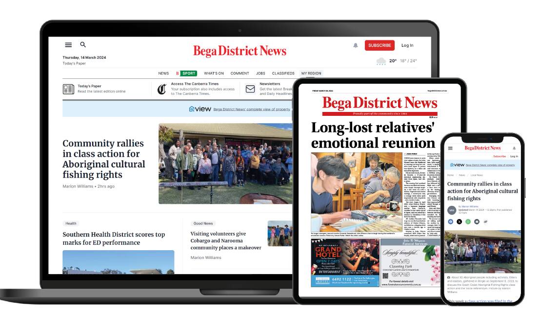 Online and in print, the Bega District News will cover news for the communities of the Bega Valley and Sapphire Coast, including Merimbula and Eden. Its new-look print edition is set to launch on April 12.
