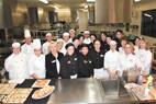 Commeercial cookery students and staff before the dinner.