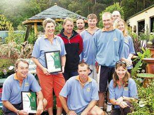 •Thrilled owners and staff of Kangarutha Nursery, which has won the title of best medium garden centre in NSW. Back row from left: Scott Booth and Gavin Le Boeuf, middle, Chris Hamilton, Mick Warner, Adam Machan, Alf Buttgereit and Carin Benne. Front row: Bruce Hamilton, Andrew Churchus and Clare Aliendi.