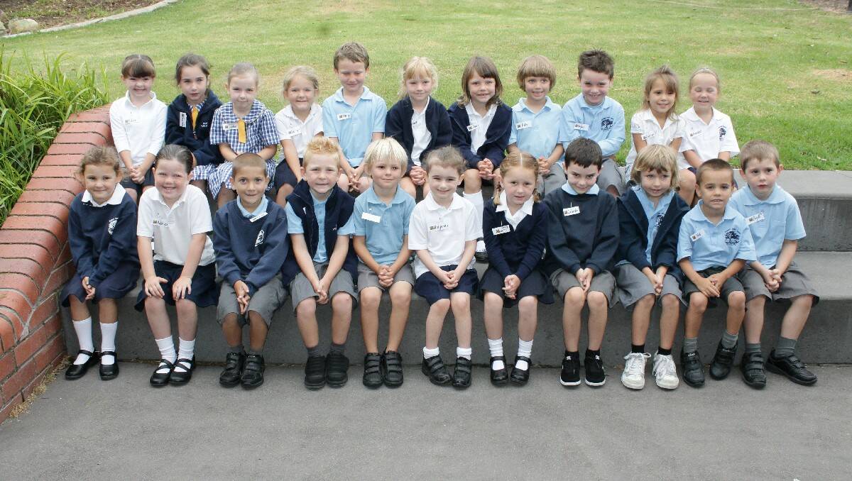 The Bermagui Public School Kindergarten class consists of (back, from left) Kelcee, Gracella, Sophie, Georgia, Harry, Neave, Claire, Felix, Angus, Darleen, Annabel, (front) Gracie, Addison, Aaron, Zach, Flynn, Maryanna, Lucy, Geordie, Jett, Ned and Eli.