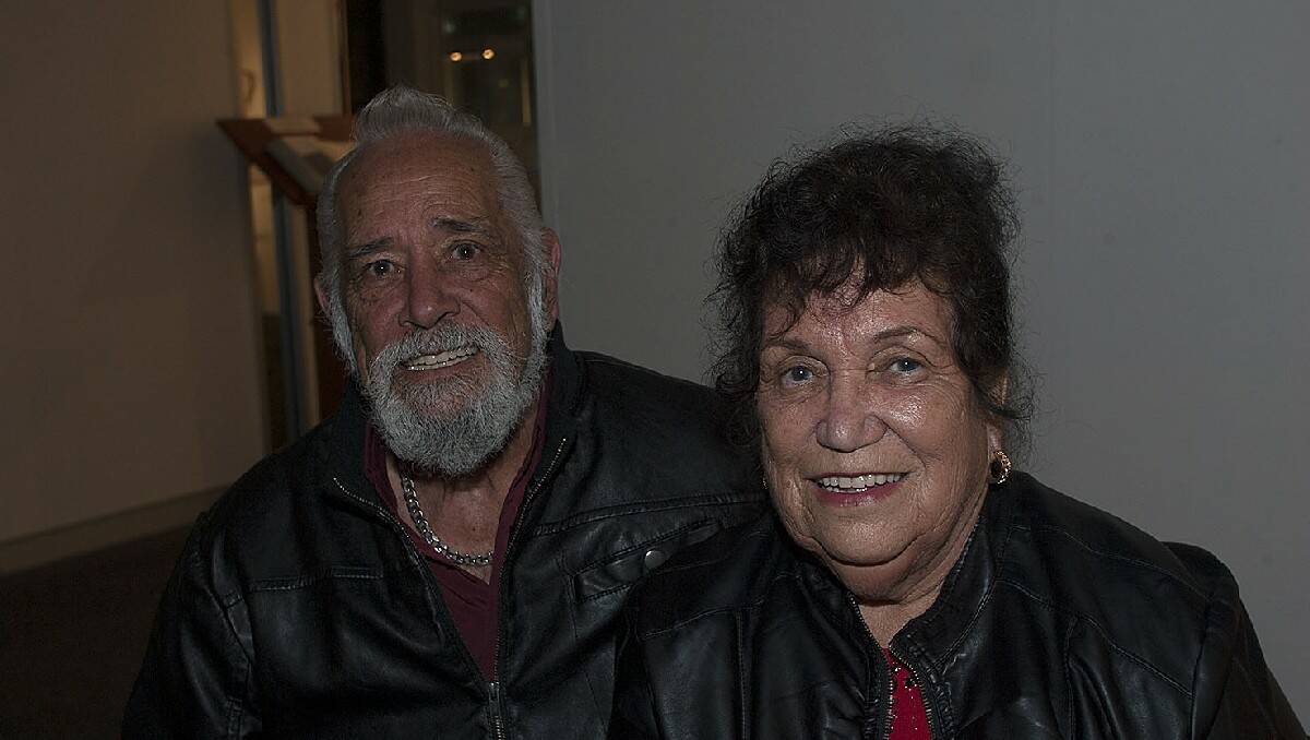 Ossie and Liddy Stewart of Eden at the Contemporary Indigenous Exhibition opening at Bega Valley Regional Gallery.