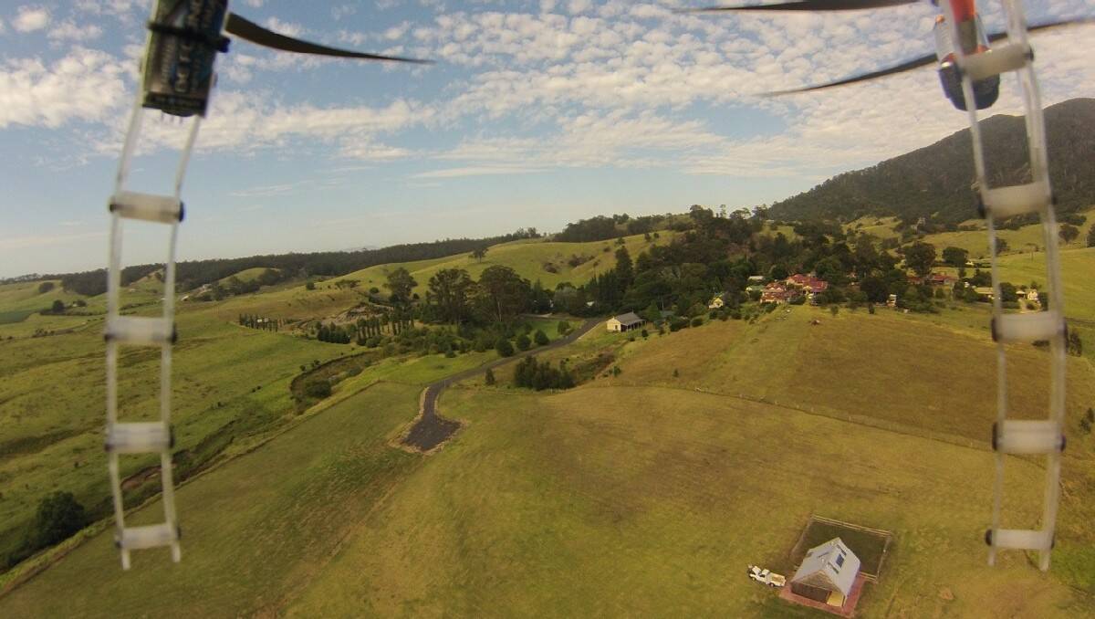 Warren Purnell from Project Vulcan Unmanned Aerial Systems flew his UAV from the Tilba Tilba sportsground for the benefit of the Narooma News and this article.