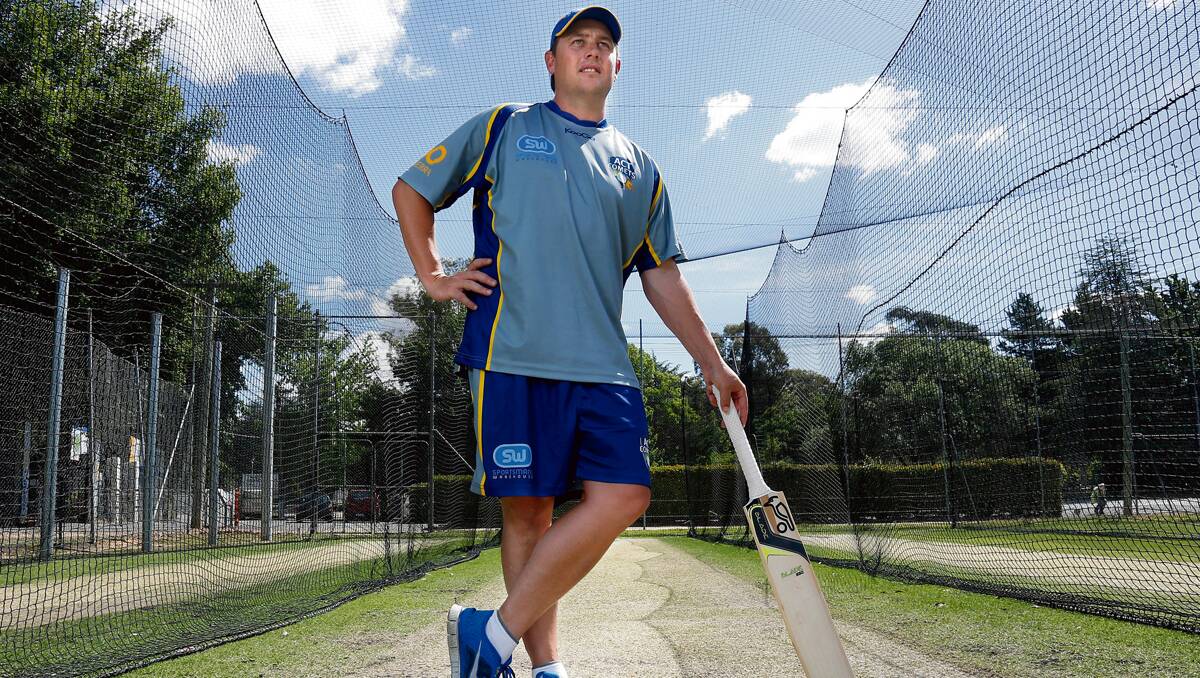 • Mark Higgs is going to “throw caution to the wind and have a crack” during tonight’s (Friday) Bendigo Bank Big Bash at George Griffin Oval. Photo courtesy Canberra Times.