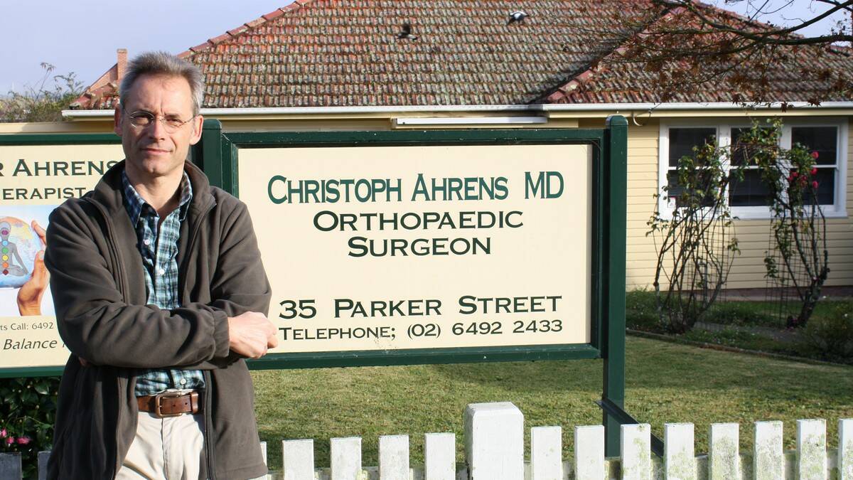 Bega Valley orthopaedic surgeon Christoph Ahrens.