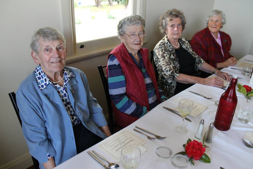 Catching up at Thornleigh on Newton, Bega, are (from left) Betty O’Brien, Marge Simpson, Jean Sheedy and Betty McDonald. 