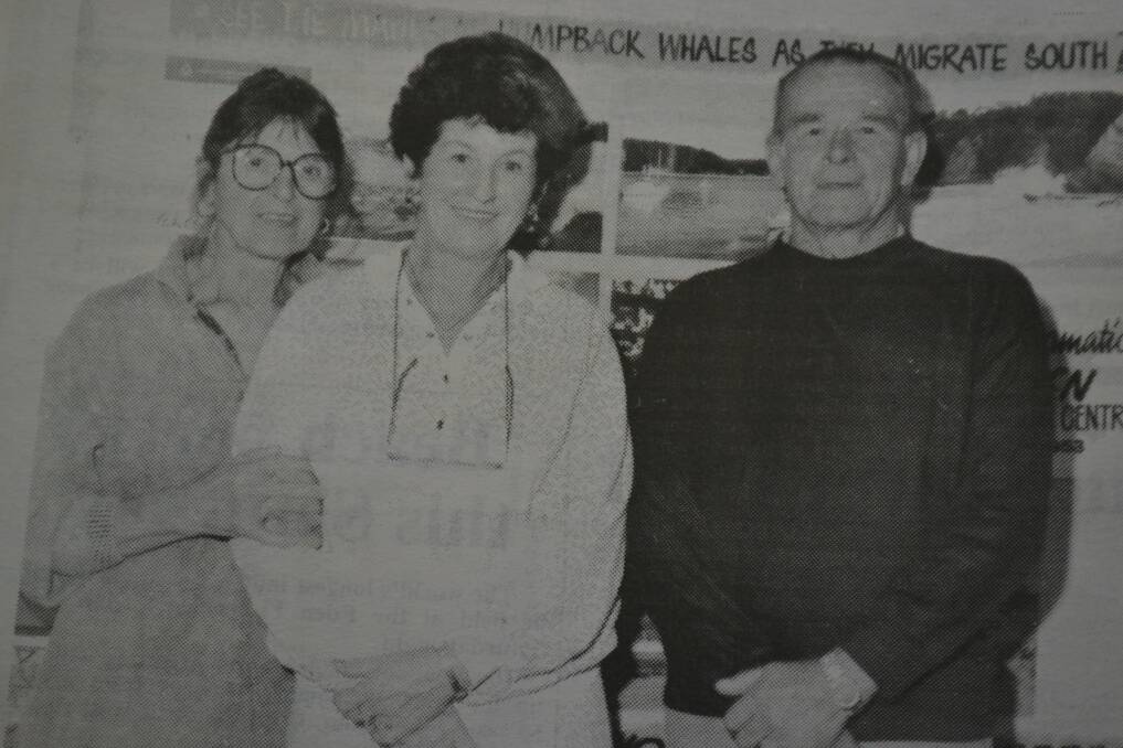 Val Bobbin (centre) manager of the Eden Visitor Information Centre with Jo Janes and Herman Boller.