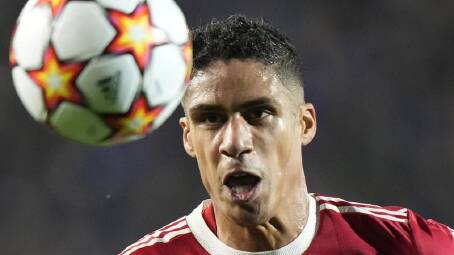 Central defender Raphael Varane will leave Manchester United at the end of the season. (AP PHOTO)
